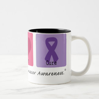 Tasse 2 Couleurs Cancer pancréatique de traitement d'amour de paix