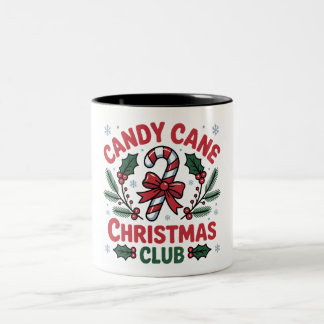 Tasse 2 Couleurs Candy Cane Christmas Club Festive Holiday & Wint