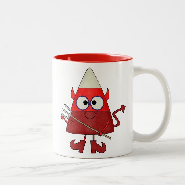 Tasse 2 Couleurs Candy Corn Devil Halloween (Droit)