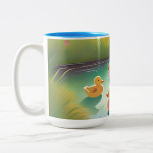 Tasse 2 Couleurs Canetons dans un étang
