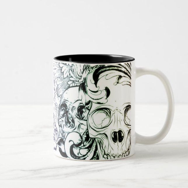 Tasse 2 Couleurs Canette Crâne (Droit)