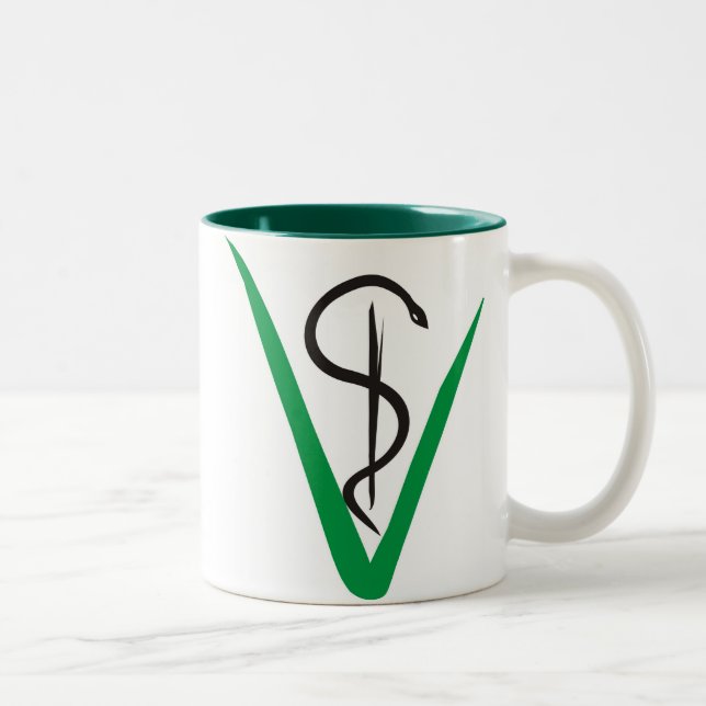 Tasse 2 Couleurs Canette Vétérinaire (Droit)