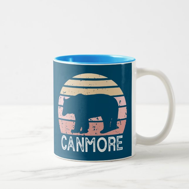 Tasse 2 Couleurs Canmore Alberta Retro Bear (Droit)