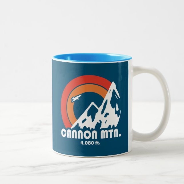 Tasse 2 Couleurs Cannon Mountain New Hampshire Sun Eagle (Droit)