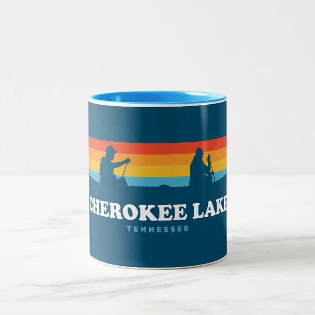 Tasse 2 Couleurs Canoë Cherokee Lake Tennessee (Centre)