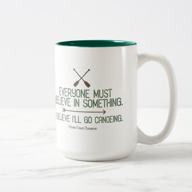 Tasse 2 Couleurs Canoë | Citation Thoreau (Droit)