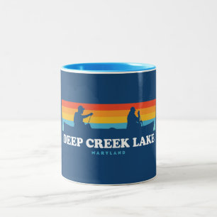 Tasse 2 Couleurs Canot Deep Creek Lake Maryland
