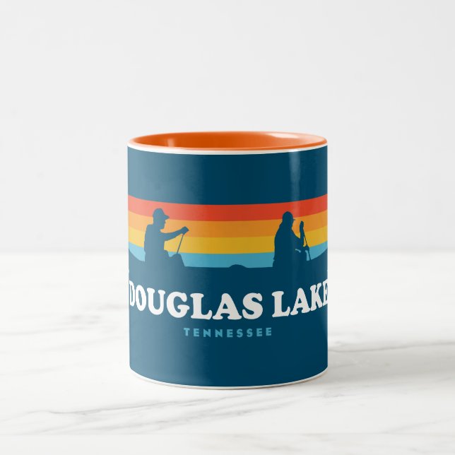 Tasse 2 Couleurs Canot Douglas Lake Tennessee (Centre)