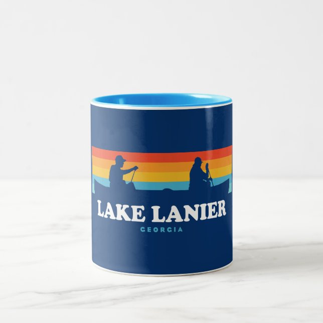 Tasse 2 Couleurs Canot du lac Lanier Georgia (Centre)