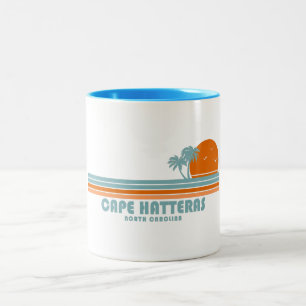 Tasse 2 Couleurs Cape Hatteras Caroline du Nord Sun Palm Trees