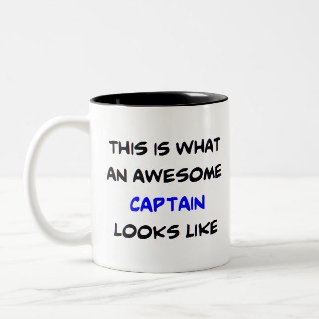 Tasse 2 Couleurs capitaine4, génial (Gauche)