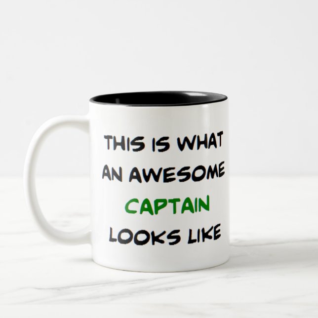 Tasse 2 Couleurs capitaine, génial (Gauche)