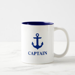 Tasse 2 Couleurs Capitaine nautique Anchor