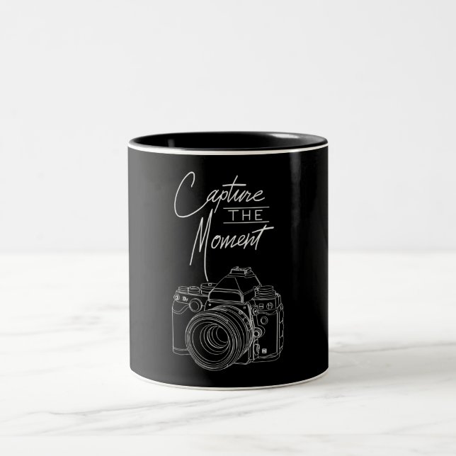 Tasse 2 Couleurs Capture Moment Camera Photographe. (Centre)