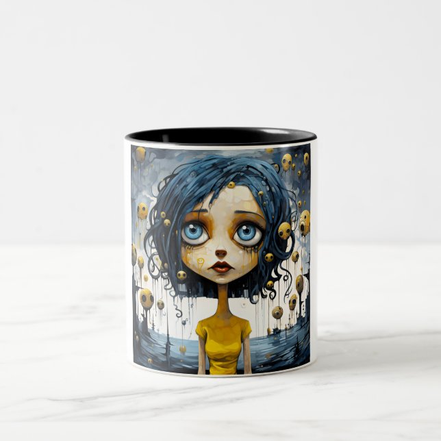Tasse 2 Couleurs Capuchons de coraline (Centre)