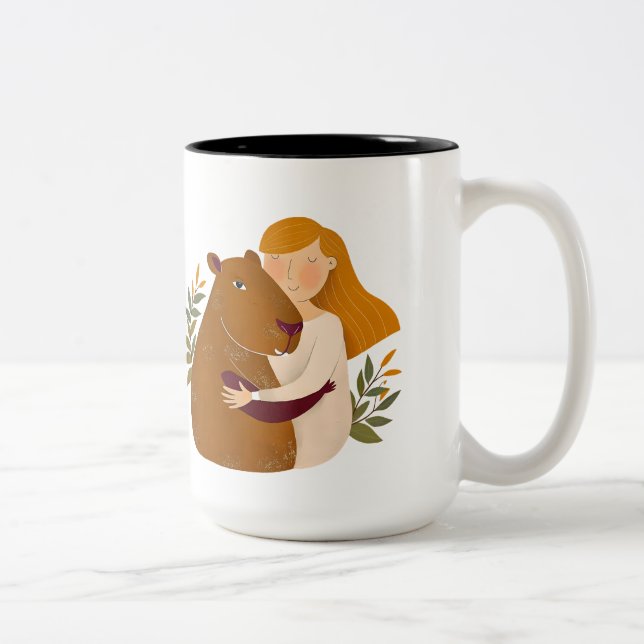 Tasse 2 Couleurs Capybara Mug, Inspiré De L'Art Classique (Droit)