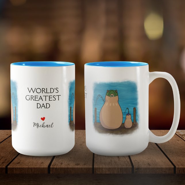 Tasse 2 Couleurs Capybara Père et Fils Personnalisé (Créateur téléchargé)