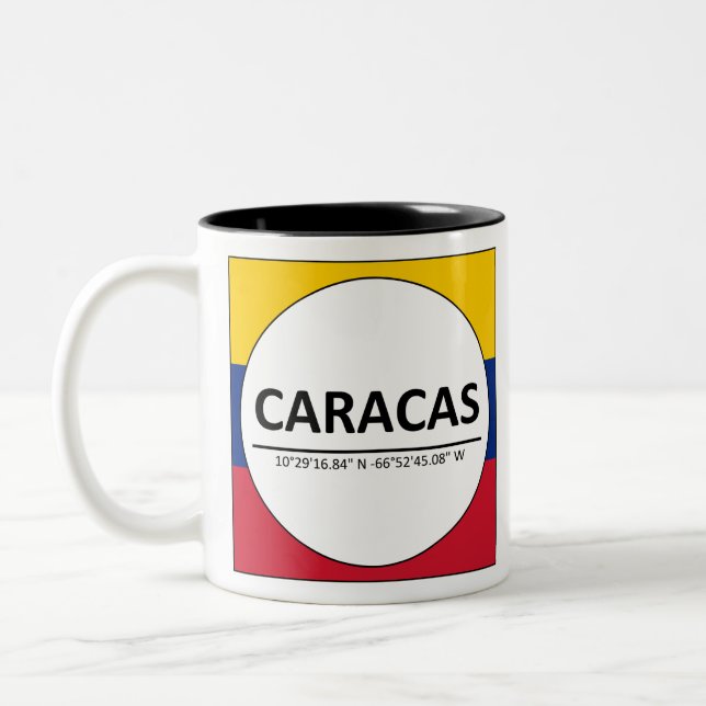 Tasse 2 Couleurs Caracas coordonne le drapeau vénézuélien (Gauche)