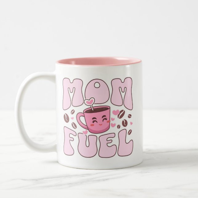 Tasse 2 Couleurs Carburant de maman  (Gauche)