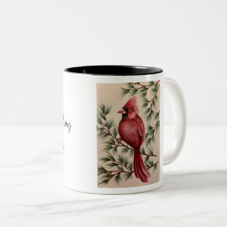 Tasse 2 Couleurs Cardinal rouge et pin