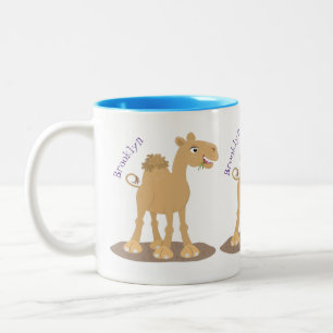 Tasse 2 Couleurs Caricature de dromadaire joyeux et souriant