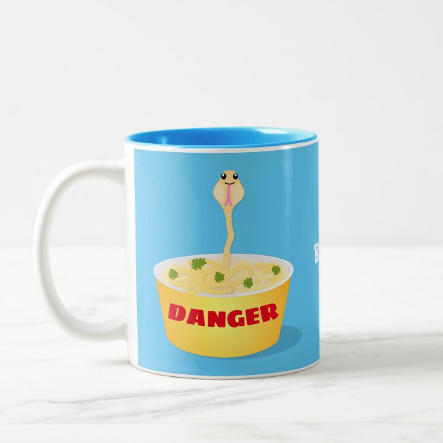 Tasse 2 Couleurs Caricature de serpent aux nouilles mignonnes illus (Gauche)