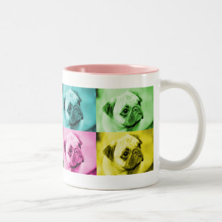 Tasse 2 Couleurs Carlin « pop sorte "