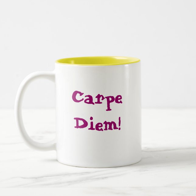 Tasse 2 Couleurs Carpe Diem ! (Gauche)
