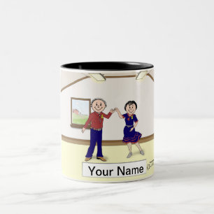 Tasse 2 Couleurs Carré Dance Couple
