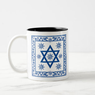 Tasse 2 Couleurs Carrelage en céramique, Azulejo, portugais et juif
