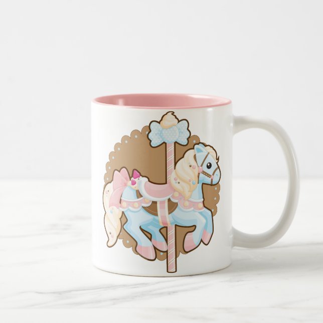 Tasse 2 Couleurs Carrousel de crème glacée (Droit)