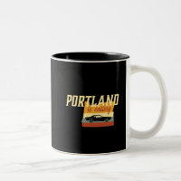 Carte de la ville de vintage Retro Portland Oregon
