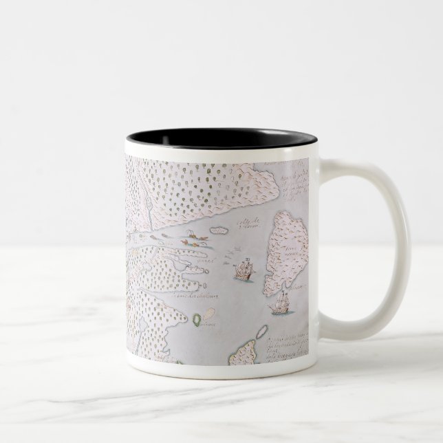 Tasse 2 Couleurs Carte de l'estuaire 2 de St Lawrence (Droit)