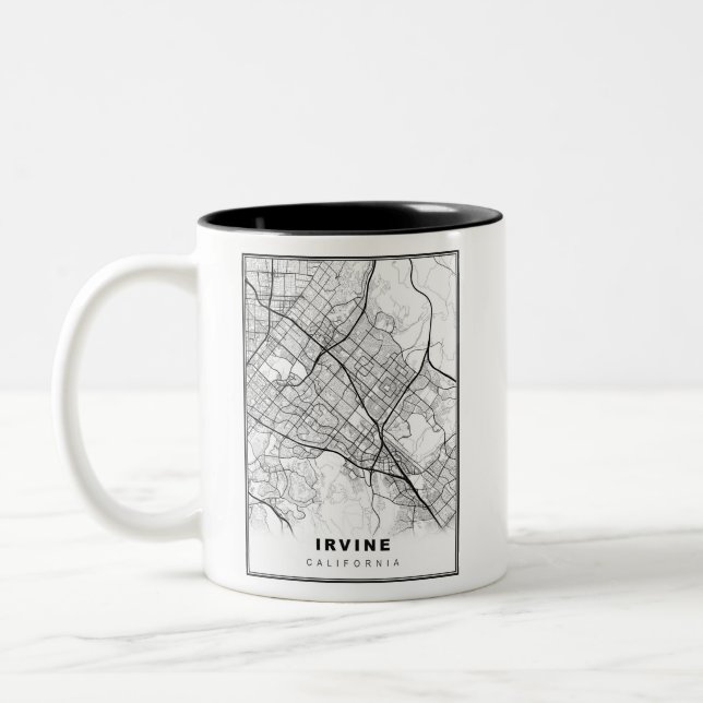 Tasse 2 Couleurs Carte de l'Irvine (Gauche)