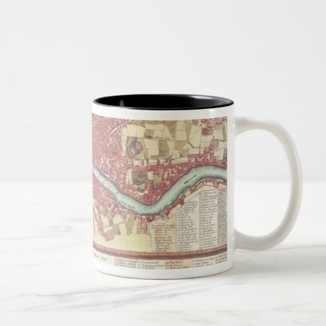 Tasse 2 Couleurs Carte de Londres (Droit)