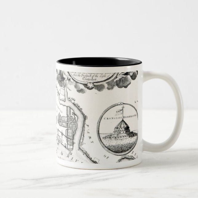 Tasse 2 Couleurs Carte de St Petersburg (Droit)