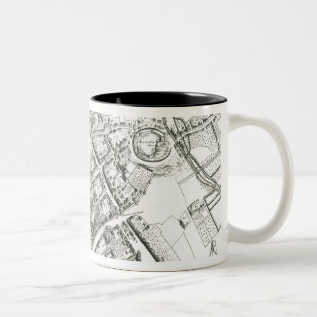 Tasse 2 Couleurs Carte d'Oxford, 1643 (Droit)