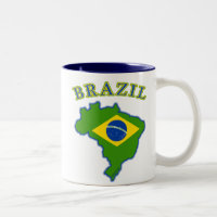 Carte/drapeau du Brésil