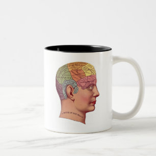 Tasse 2 Couleurs Carte du cerveau antique Chef de pharmacologie