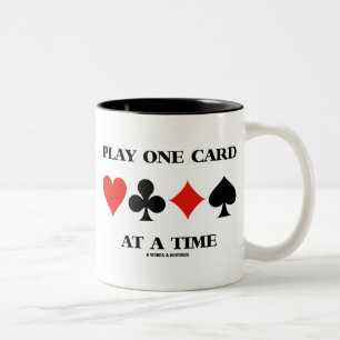 Tasse 2 Couleurs Carte du jeu un à la fois (quatre costumes de