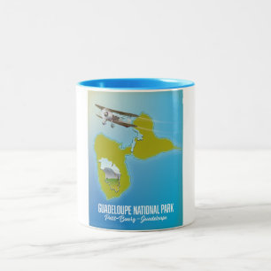 Tasse 2 Couleurs carte du Parc national de Guadeloupe