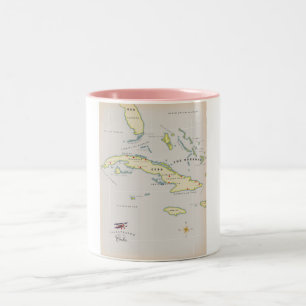 Tasse 2 Couleurs Carte illustrée de Cuba