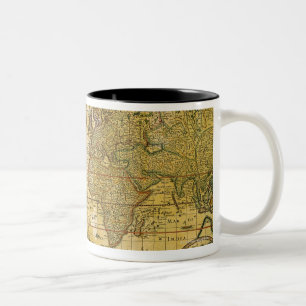 Tasse 2 Couleurs Carte vintage du monde