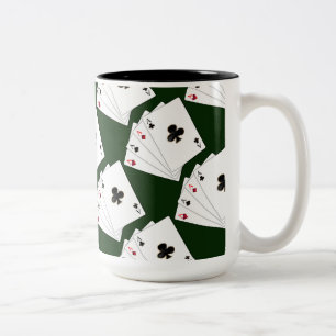 Tasse 2 Couleurs Cartes De Jeu Quatre As