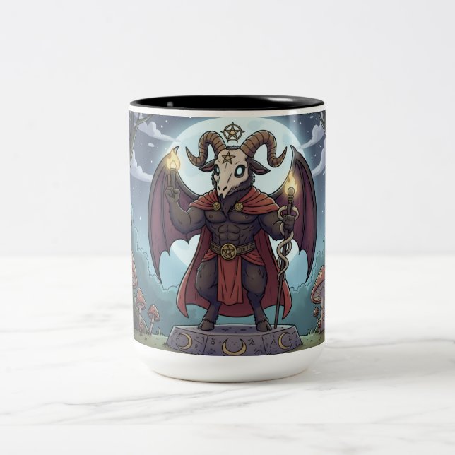 Tasse 2 Couleurs Cartoon Baphomet (Centre)