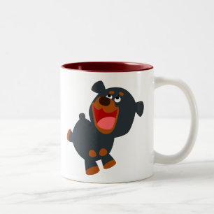 Tasse 2 Couleurs Cartoon joyeux Bébé Rottweiler