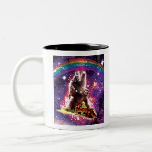 Tasse 2 Couleurs Cat spatial Llama Sloth Riding Taco
