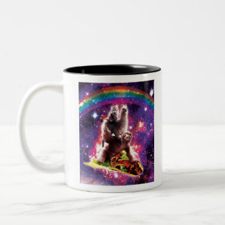 Tasse 2 Couleurs Cat spatial Llama Sloth Riding Taco
