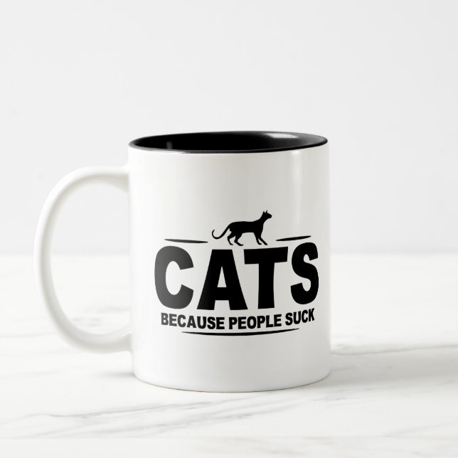 Tasse 2 Couleurs CATS - Parce que les gens s'amusent (Gauche)