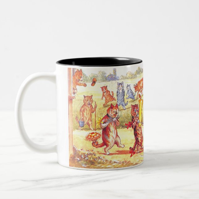 Tasse 2 Couleurs Cats Village Mariage par Louis Wain (Gauche)